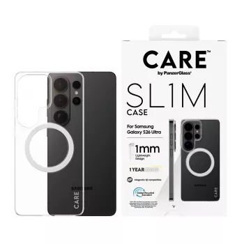 Puhelinkotelo PanzerGlass CARE™ SL1M läpinäkyvä Qi Samsung Galaxy S26 Ultra (6,9 inch)