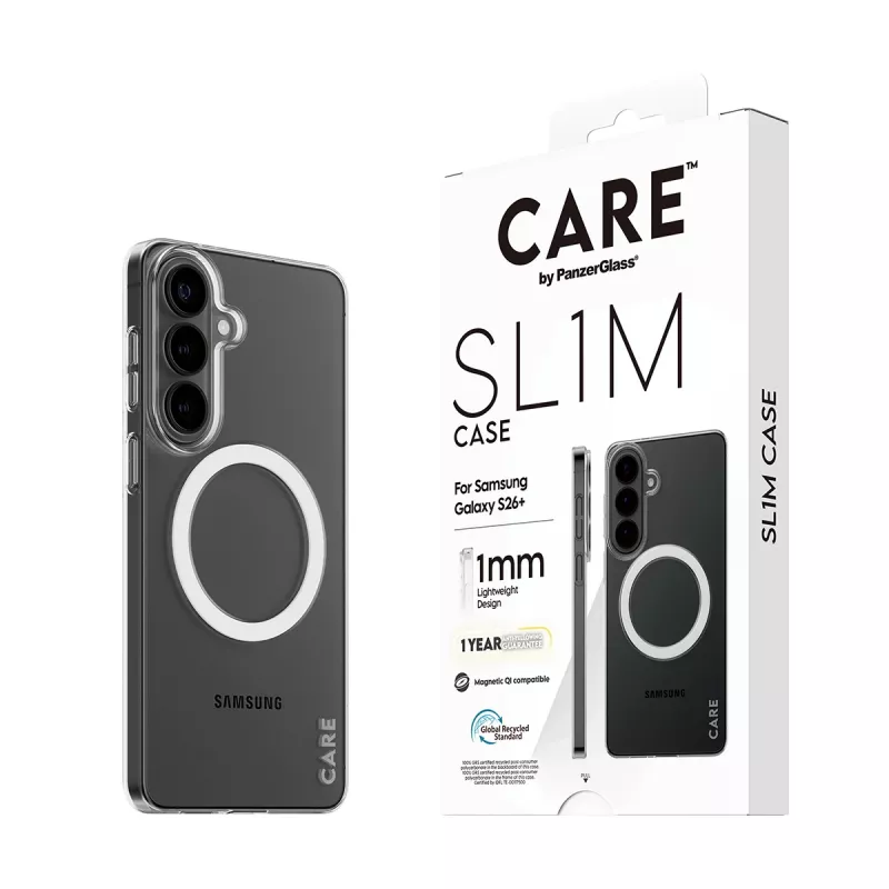 PanzerGlass CARE™ SL1M läpinäkyvä suojakotelo Qi Samsung Galaxy S26+ (6,7