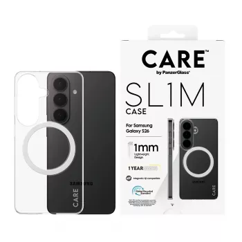 PanzerGlass CARE™ SL1M läpinäkyvä suojakotelo Qi Samsung Galaxy S26, sopii näytöille enintään 16 cm (6,3 inch)