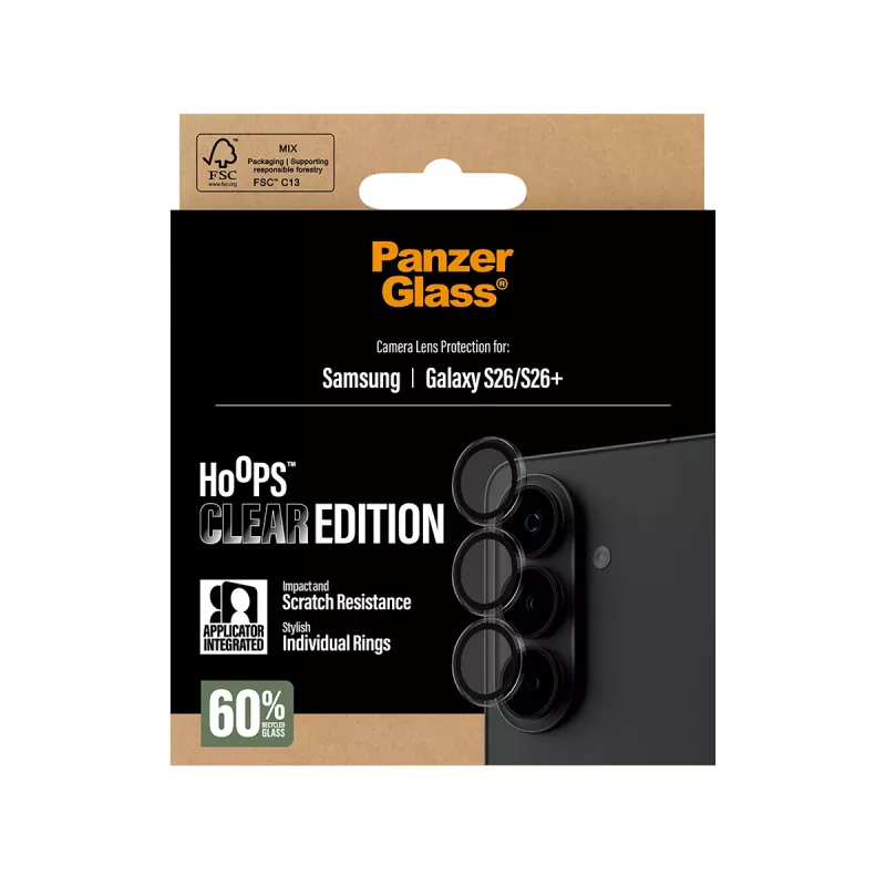 Kameraobjektiivin suojus PanzerGlass Hoops läpinäkyvä Samsung Galaxy S26 / S26+ (PG88885)