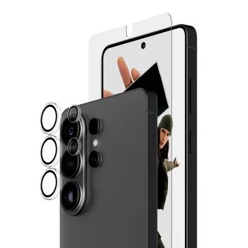 Näytönsuojuspaketti PanzerGlass Hoops 2-in-1 Samsung Galaxy S26 Ultra — karkaistu lasi + PET, läpinäkyvä, Ultra-Wide Fit