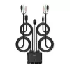 Lindy 2 Port HDMI 18G, USB Type-C, USB 2.0 ja audio kaapeli KVM-kytkin