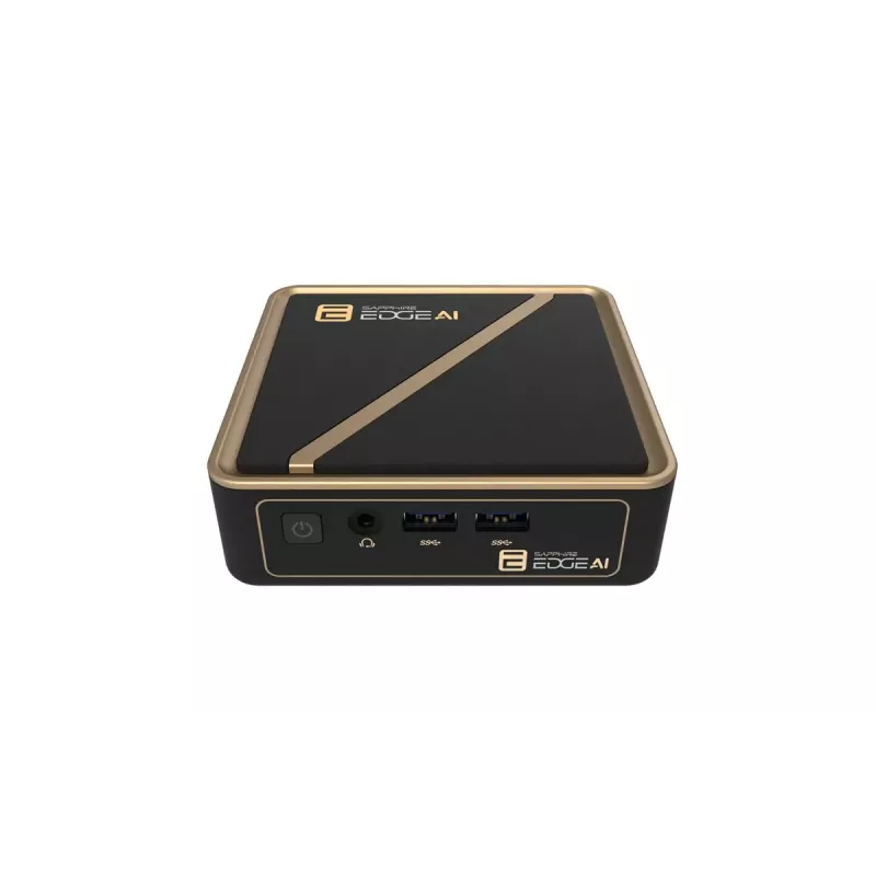 Mini-PC-barebone Sapphire EDGE AI 340 DDR5-muistituella ja HDMI-lähdöllä