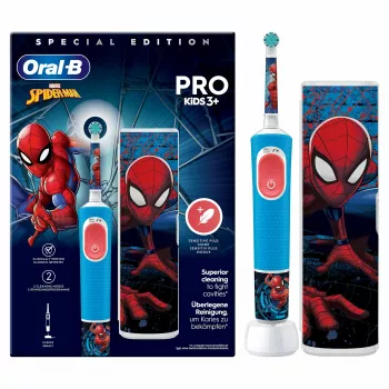 Oral-B Vitality Pro Kids Spiderman sähköinen lasten hammasharja sininen, punainen