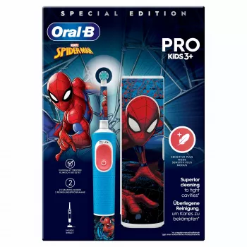Oral-B Vitality Pro Kids Spiderman sähköinen lasten hammasharja sininen, punainen