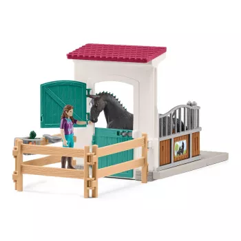 Lelu-hevostallisarja Schleich HORSE CLUB Lisa-hahmolla ja Storm-hevosella, maatilalelusarja, suositeltu ikä 5–12