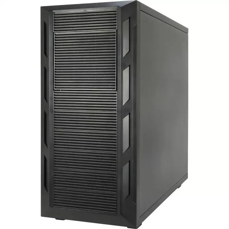 Tietokonekotelo INTER-TECH 88887382 Micro Tower musta — Micro Tower, tukee ATX/EATX/SSI EEB/Micro ATX/Mini-ITX, 7×3,5 inch paikkaa, 2×2,5 inch paikkaa, 10×5,25 inch paikkaa, 2×USB 3.2 Gen1