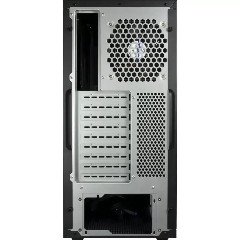 Tietokonekotelo INTER-TECH 88887382 Micro Tower musta — Micro Tower, tukee ATX/EATX/SSI EEB/Micro ATX/Mini-ITX, 7×3,5 inch paikkaa, 2×2,5 inch paikkaa, 10×5,25 inch paikkaa, 2×USB 3.2 Gen1