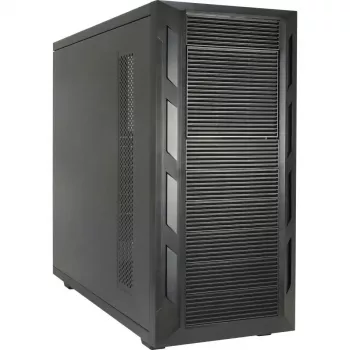 Tietokonekotelo INTER-TECH 88887382 Micro Tower musta — Micro Tower, tukee ATX/EATX/SSI EEB/Micro ATX/Mini-ITX, 7×3,5