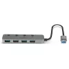 Lindy 4-porttinen USB 3.0 -keskitin virtakytkimillä
