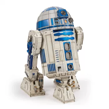 4D Build, Star Wars R2-D2 pahvimallirakennussarja 201 osaa | Star Wars lelu työpöytäkoriste | rakennuslelu | 3D-mallirakennussarjat aikuisille ja nuorille 12-vuotiaasta alkaen