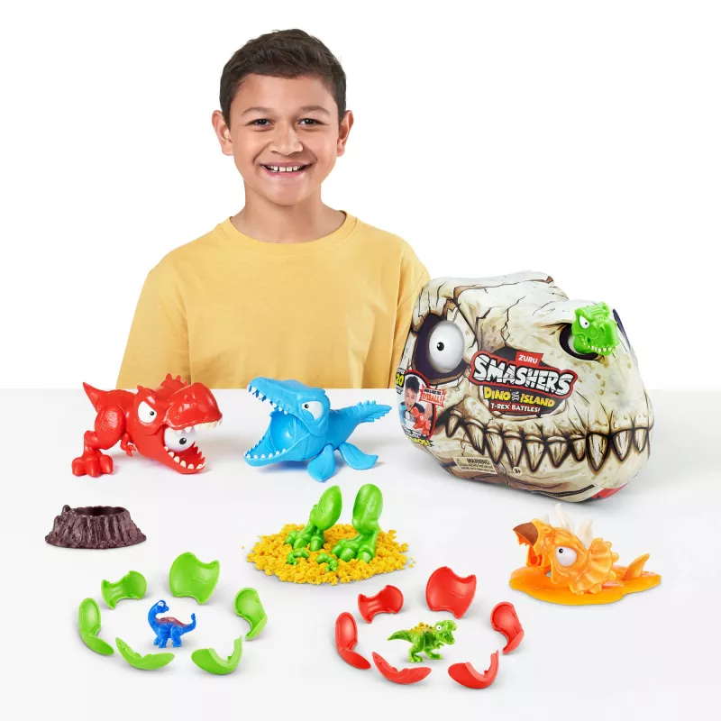 Zuru Smashers T‑Rex Battles -pelihahmo – keräiltävä dinosaurustoimintahahmo, lajitellut mallit