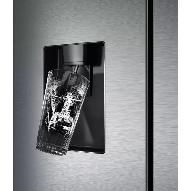 Hisense RF632N4WIE side-by-side-jääkaappi vapaasti seisova 485 L harmaa, ruostumaton teräs