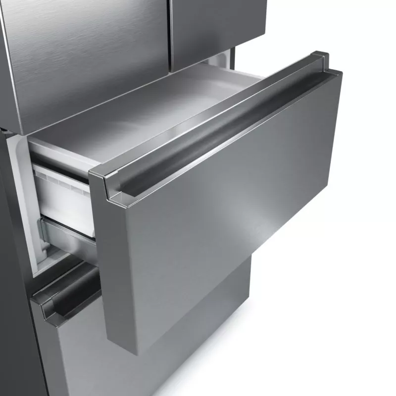 Hisense RF632N4WIE side-by-side-jääkaappi vapaasti seisova 485 L harmaa, ruostumaton teräs