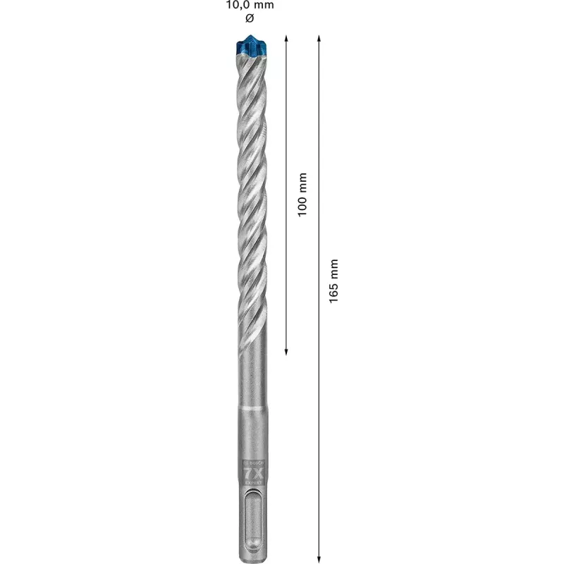 Bosch Expert SDS-plus-7X iskuporanterä 5 mm x 165 mm, 10 kpl (2608900158)