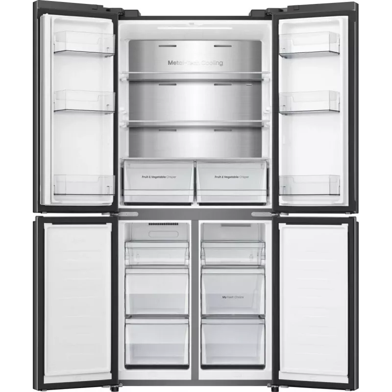 Hisense RQ5P470SAFD vapaasti seisova 483 L musta, ruostumaton teräs