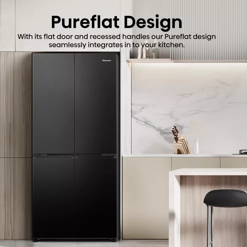 Hisense RQ5P470SAFD vapaasti seisova 483 L musta, ruostumaton teräs