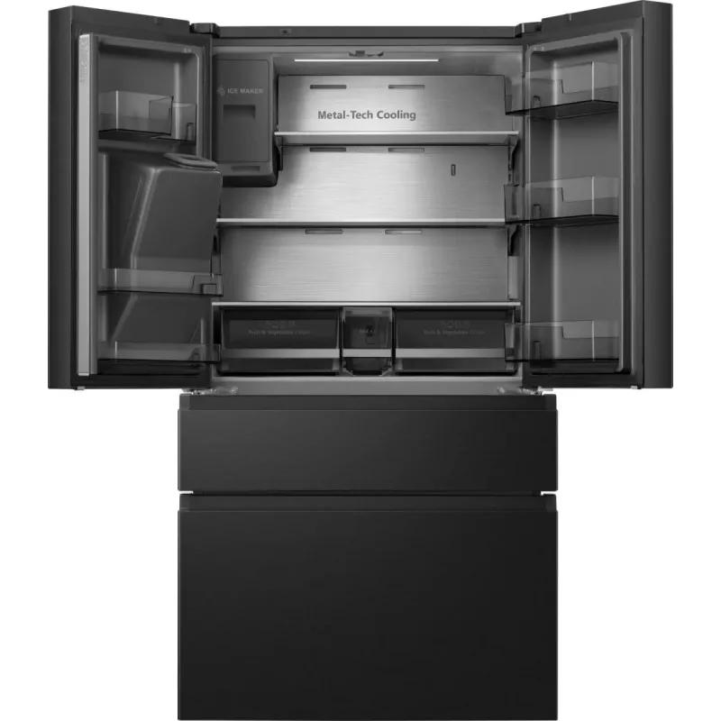 Hisense RF728N4SBFE side-by-side-jääkaappi vapaasti seisova 560 L musta