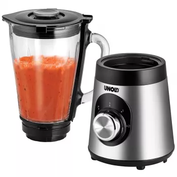 Unold Edel 1,5 L pöytäsekoitin 500 W musta, ruostumaton teräs, läpinäkyvä