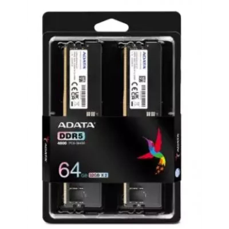 ADATA Premier DDR5 4800MHz 64GB (2x32GB) UDIMM keskusmuisti RAM-moduulisarja (AD5U480032G-DT)