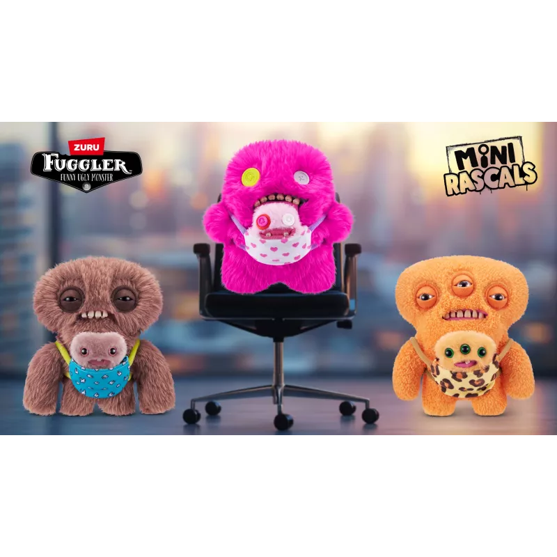 ZURU Fuggler Mini Rascals 9 tuuman valikoima sarja 1 (Double Trouble).
