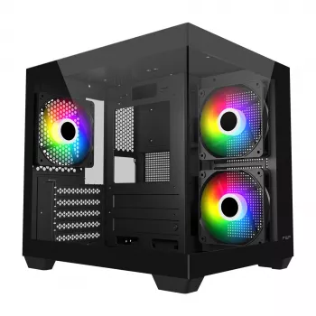 Fortron FSP Geh Mini S140 BA micro-ATX / M-ITX PC-kotelo, ARGB, musta