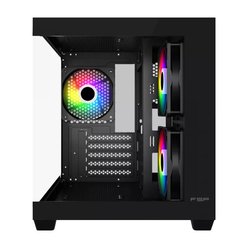 Fortron FSP Geh Mini S140 BA micro-ATX / M-ITX PC-kotelo, ARGB, musta