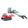 Siku MAN kuorma-auto puskutraktorilla, kuorma-auto/perävaunu-malli, 1:87, MAN, harmaa, punainen, Kiina