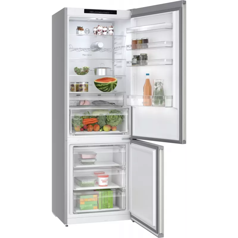 Bosch Serie 4 KGN492IAF jää-pakastinyhdistelmä vapaasti sijoitettava 440 L ruostumaton teräs