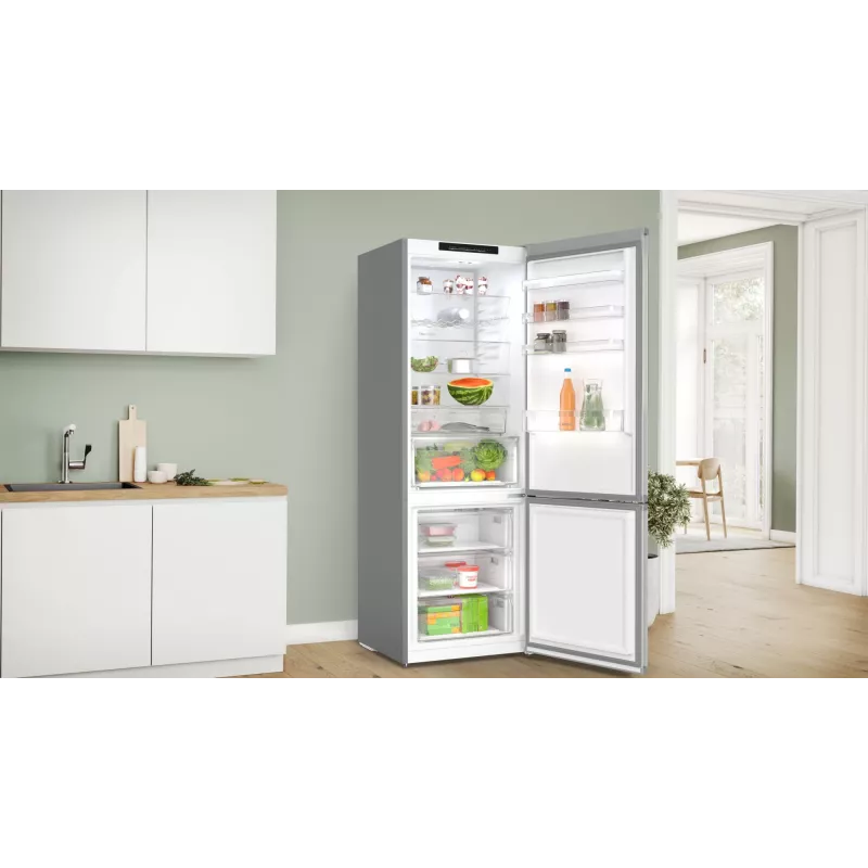 Bosch Serie 4 KGN492IAF jää-pakastinyhdistelmä vapaasti sijoitettava 440 L ruostumaton teräs