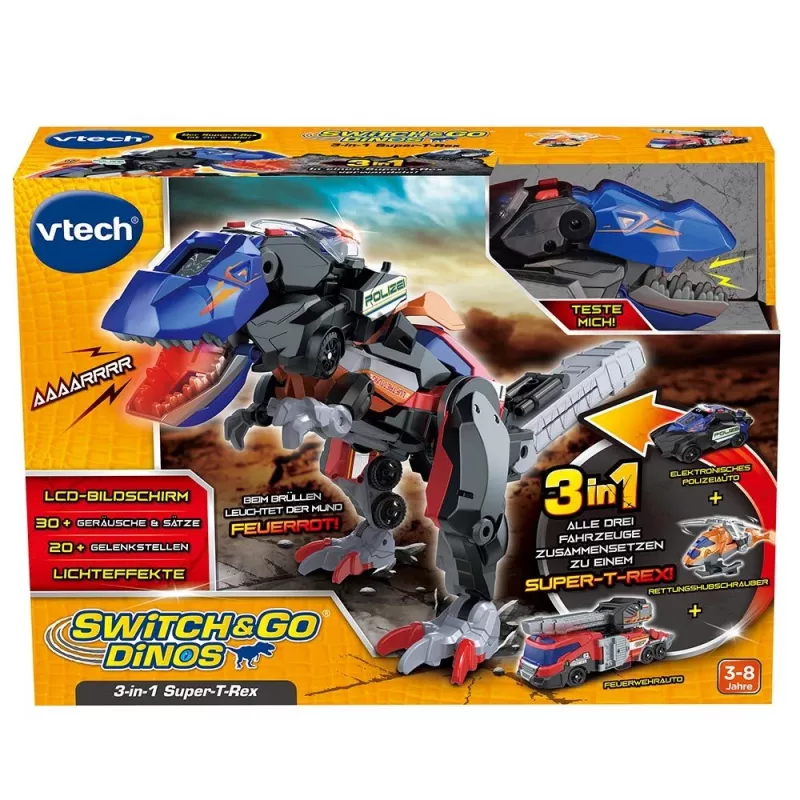 VTech Switch & Go Dinos 549504, 3 vuotta, äänellä, monivärinen, 1,24 kg