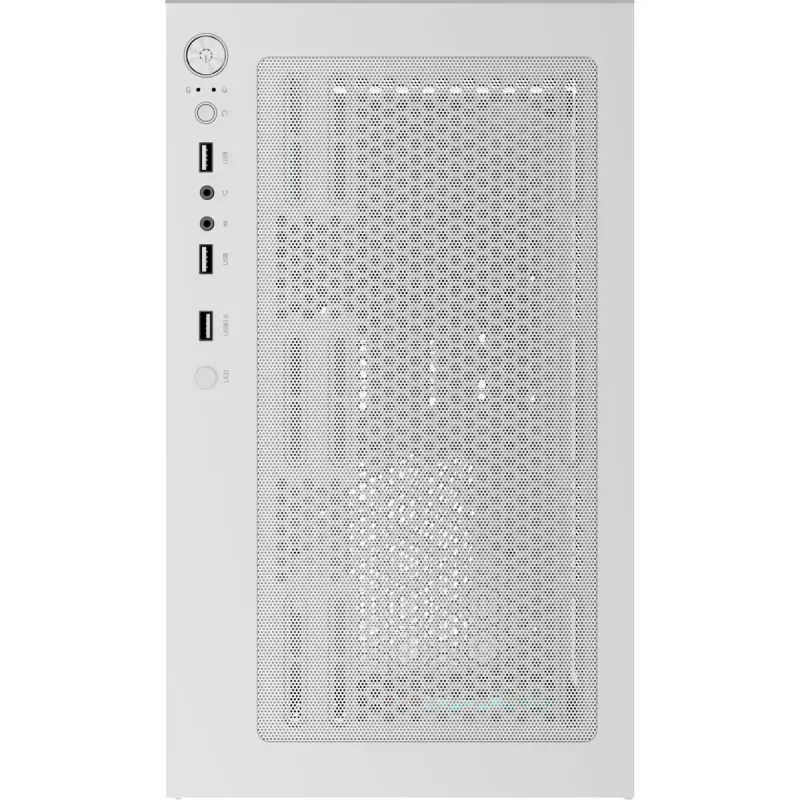 Tower-PC-kotelo AEROCOOL Viewport Mini-G-WT-v4 ARGB kahdella karkaistulla lasipaneelilla, valkoinen