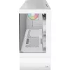 Tower-PC-kotelo AEROCOOL Viewport Mini-G-WT-v4 ARGB kahdella karkaistulla lasipaneelilla, valkoinen