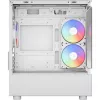 Tower-PC-kotelo AEROCOOL Viewport Mini-G-WT-v4 ARGB kahdella karkaistulla lasipaneelilla, valkoinen