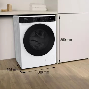 Gorenje WPNA84A2TS pesukone, edestä täytettävä, 8 kg, 1400 kierr./min, musta, valkoinen