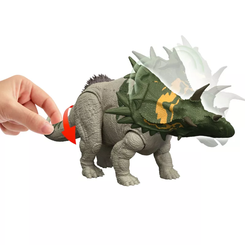 MATTEL Jurassic World Wild Roar Spiclypeus JGB89 leikkihahmo — keräiltävä dinosaurusten toimintahahmo