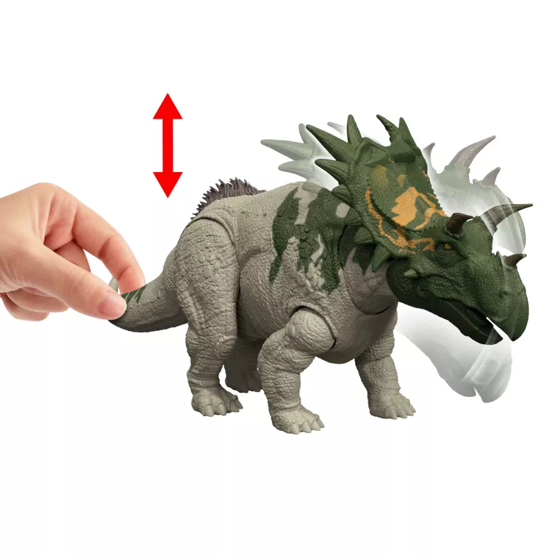 MATTEL Jurassic World Wild Roar Spiclypeus JGB89 leikkihahmo — keräiltävä dinosaurusten toimintahahmo