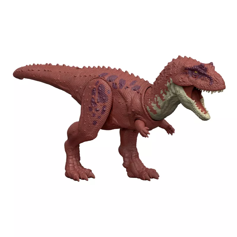 Jurassic World Rebirth Wild Roar Aucasaurus dinosaurusten lelu, hännällä ohjattava hyökkäyspurema & ääni