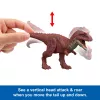 Jurassic World Rebirth Wild Roar Aucasaurus dinosaurusten lelu, hännällä ohjattava hyökkäyspurema & ääni