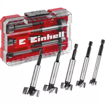 Forstner-poranteräpaketti Einhell-KWB 5 osaa, punainen/läpinäkyvä, 1/4 tuuman varsi, M-CASE (MPN 706003)