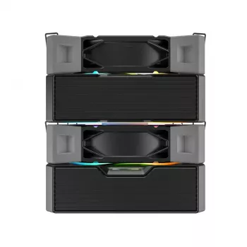 CPU-jäähdytin Montech NX600 ARGB, musta, 120 mm tuuletin, ARGB-valaistus