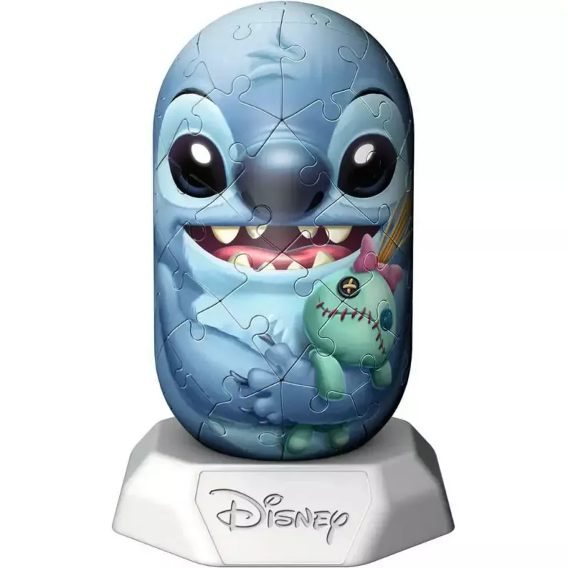 3D-palapeli Ravensburger Disney Stitch Hylkies — hahmon muotoinen 3D-figuuri Ravensburgerilta