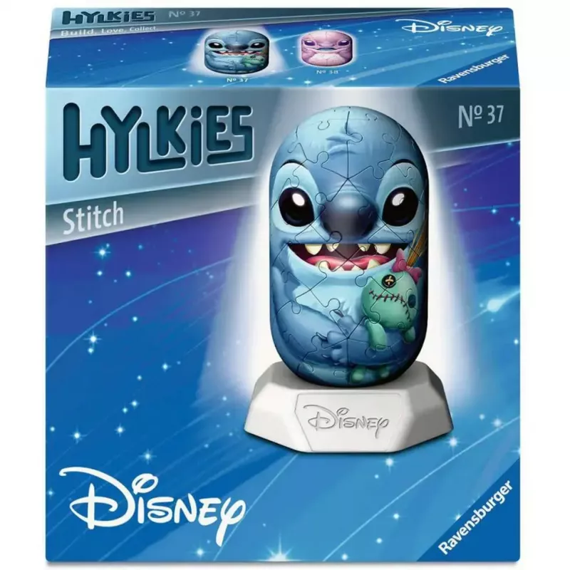 3D-palapeli Ravensburger Disney Stitch Hylkies — hahmon muotoinen 3D-figuuri Ravensburgerilta