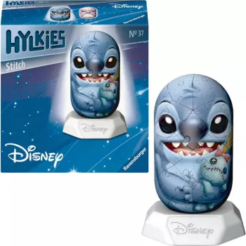 3D-palapeli Ravensburger Disney Stitch Hylkies — hahmon muotoinen 3D-figuuri Ravensburgerilta