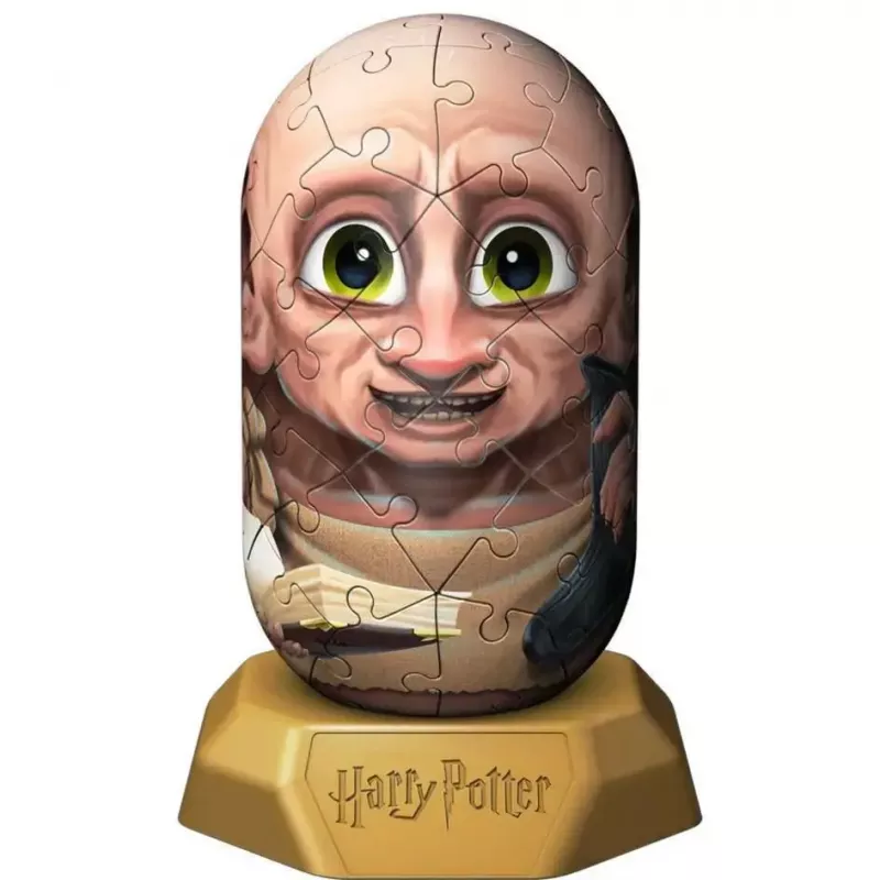 3D-palapeli Ravensburger Hylkies Harry Potter Dobby, vaahtomuoviset liitososat, koottu figuuri