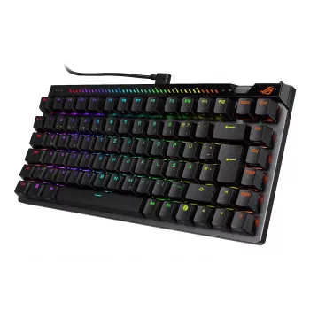 Mekaaninen pelinäppäimistö ASUS ROG Falchion Ace 75% — USB, magneettis-mekaaniset kytkimet, RGB, musta