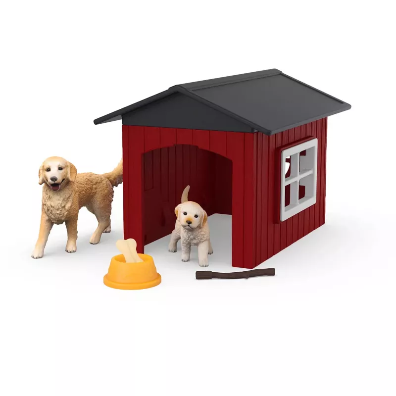 Animal Schleich FARM WORLD koirankoppi ja golden retriever