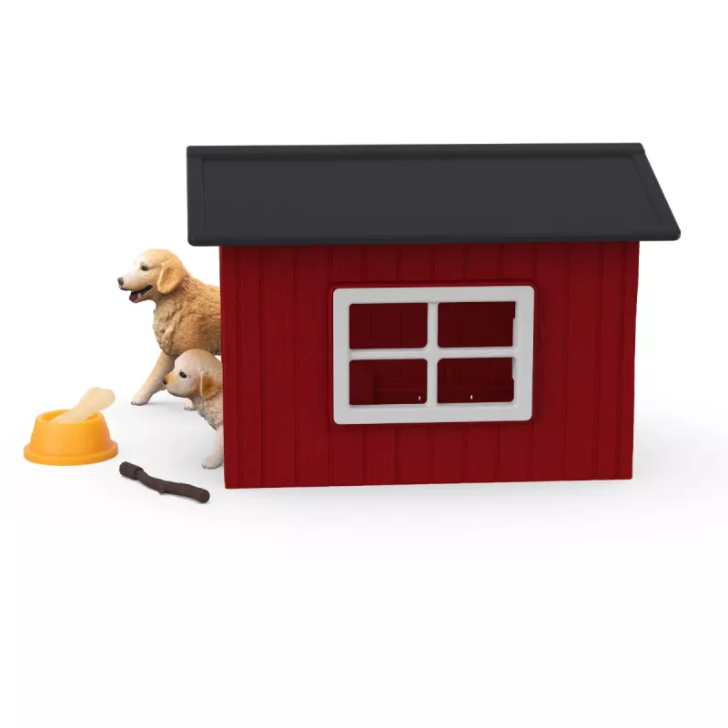 Animal Schleich FARM WORLD koirankoppi ja golden retriever