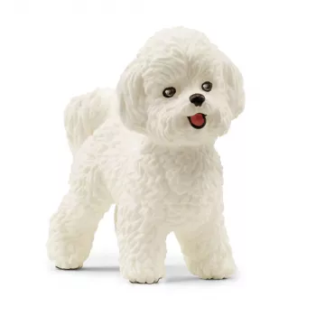 schleich bichon frisé, 3 vuotta, koirat, maatilan eläimet / maatilalelu, valkoinen, muovi