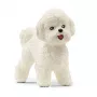 schleich bichon frisé, 3 vuotta, koirat, maatilan eläimet / maatilalelu, valkoinen, muovi